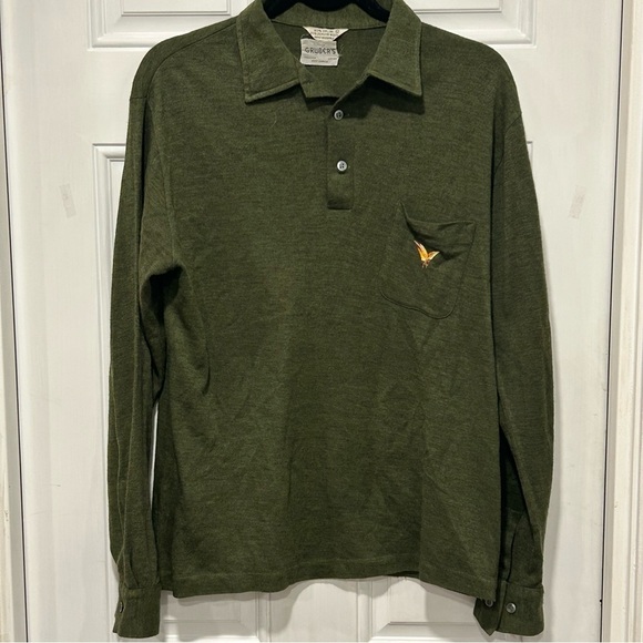 Gruber’s Other - Gruber’s Vintage 1960’s 3- Button Placket Sweater, Size large, Green, Preppy